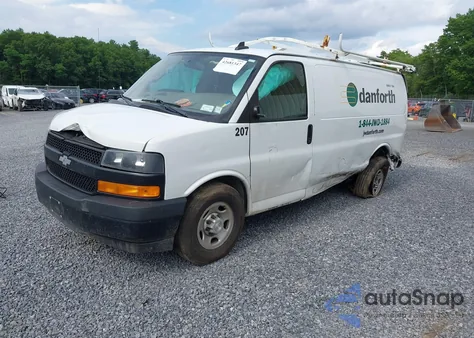 2019 Chevrolet Express 2500 Work Van из США, поврежденный, VIN 1GCWGAFP0K1146489